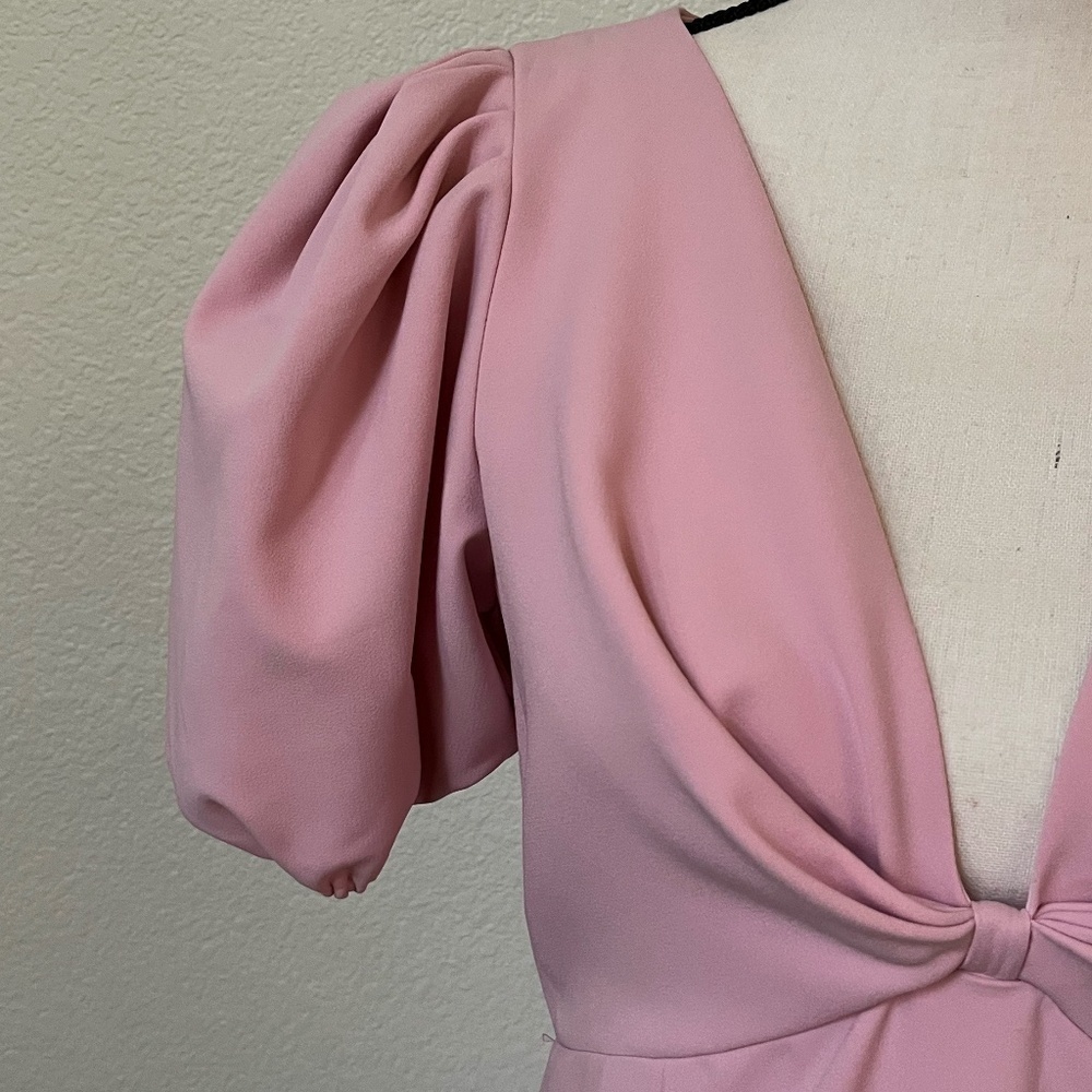 NWT SACHIN + BABI | Pink Layla Midi Dress w Puff Sleeve and Mermaid Hem | Size 4 - Picture 6 of 16